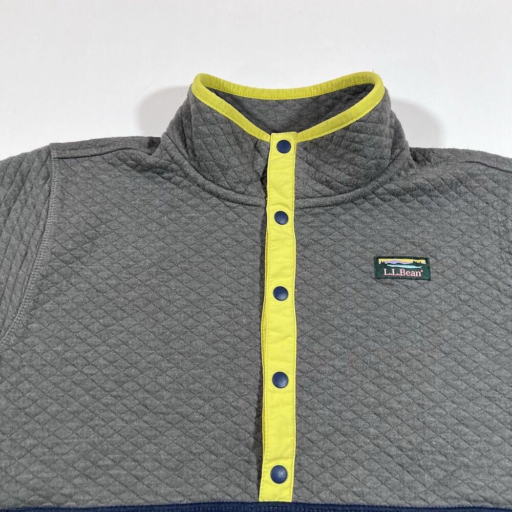 L.L.Bean Kids' Quilted 1/4 Snap Colorblock Pullover Sweater Large 14-16 - Picture 6 of 10